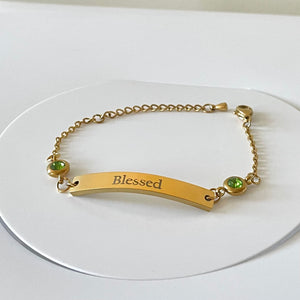 Birthstone Bar Bracelet