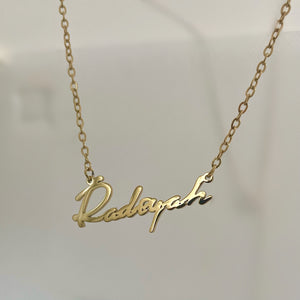 Italic Name Necklace