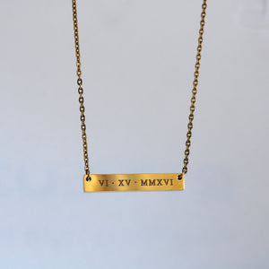 Flat Bar Necklace