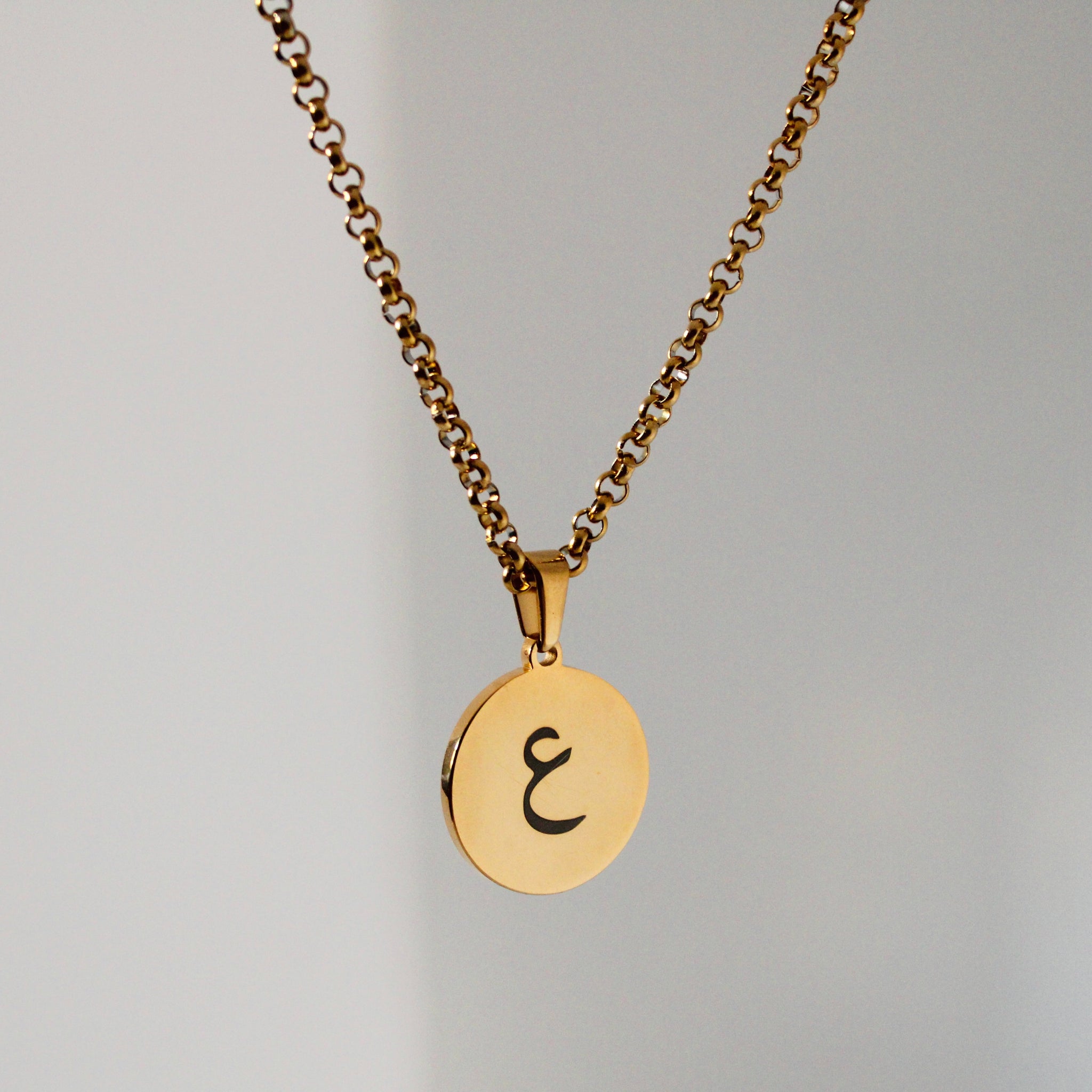 Gold Plated Handmade Arabic Letter Coin Pendant, Dainty Minimalistic Initial  Charm Necklace-K - Necklaces | Facebook Marketplace | Facebook