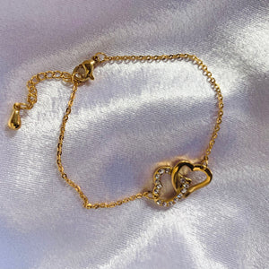 Double Heart Bracelet/ Anklet