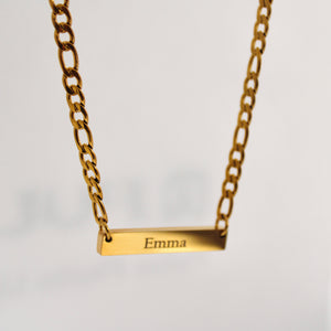 Figaro Flat Bar Necklace