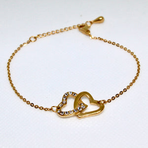 Double Heart Bracelet/ Anklet