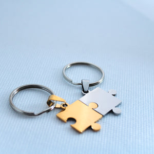 Custom Jigsaw Keyring Set (2 Pieces)