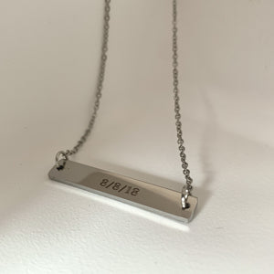 Flat Bar Necklace