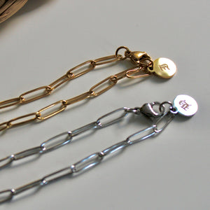 Initial Paperclip Bracelet/ Anklet